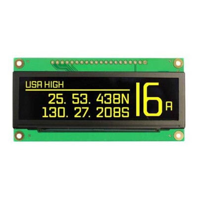 Graphic LCD Display Module Yellow OLED - Passive Matrix Parallel, 8-Bit, SPI 3.12