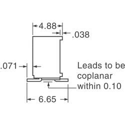 10 kOhms 0.5W, 1/2W Gull Wing Surface Mount Trimmer Potentiometer Cermet 1.0 Turn Side Adjustment - 2