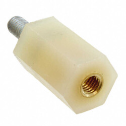 Hex Standoff Threaded M5 Nylon, Brass Insert 0.866