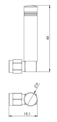 Hücresel Anten 2G GSM / GPRS 3G UMTS / HSPA LOW PROFILE SMA Male Konnektörlü - 3