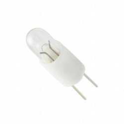 Incandescent Lamp Clear 5V Round with Domed Top RT-1 3/4, 6mm Radial - Bi-Pin .125 - 1