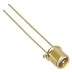Infrared (IR) Emitter 890nm 2V 100mA 18° TO-46-2 Lens Top Metal Can - 1