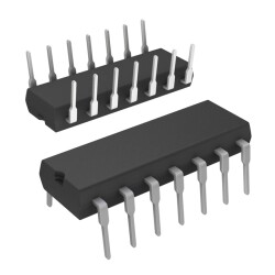 Inverter IC 6 Channel Schmitt Trigger 14-DIP - 1