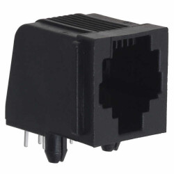 Jack Modular Connector 6p6c (RJ11, RJ12, RJ14, RJ25) 90° Angle (Right) Unshielded Cat3 - 1