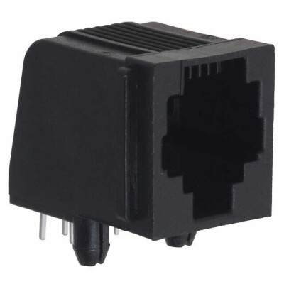 Jack Modular Connector 6p6c (RJ11, RJ12, RJ14, RJ25) 90° Angle (Right) Unshielded Cat3 - 1