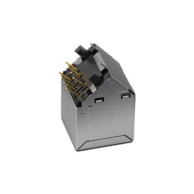 Jack Modular Connector 8p8c (RJ45, Ethernet) 47.5° Angle Shielded Cat6 - 1