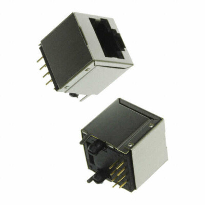 Jack Modular Connector 8p8c (RJ45, Ethernet) Vertical Shielded - 1