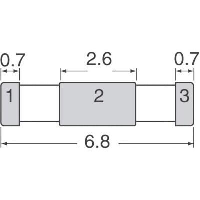 LC (T-Type) EMI Filter 3rd Order Low Pass 1 Channel C = 680pF 2 A 2706 (6816 Metric), 3 PC Pad - 4