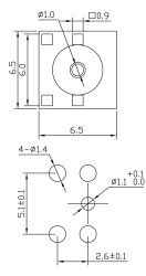 SMA Straight Female PCB Connector. 11mm. Screw - 2