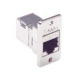 Modular Coupler Connector Jack, 8p8c (RJ45) To Jack, 8p8c (RJ45) Cat6 Shielded - 1