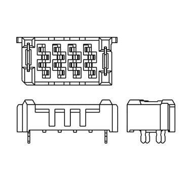 mPOWER UMPS 2mm Female 3-Pos Gold - Surface Mount - 2