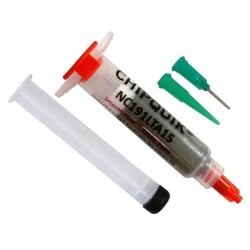 No-Clean Solder Paste Bi57Sn42Ag1 (57/42/1) Syringe, 0.53 oz (15g), 5cc - 1