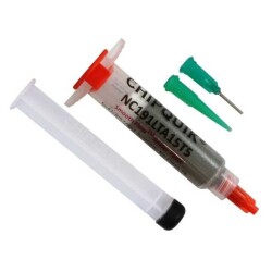 No-Clean Solder Paste Bi57Sn42Ag1 (57/42/1) Syringe, 0.53 oz (15g), 5cc - 1