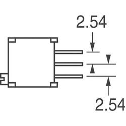 1 kOhms 0.5W, 1/2W PC Pins Through Hole Trimmer Potentiometer Cermet 25 Turn Top Adjustment - 4