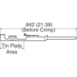 Pin Contact Tin 22-24 AWG Crimp - - 2