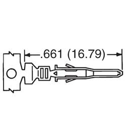 Pin Contact Tin 22-28 AWG Crimp Power - 2