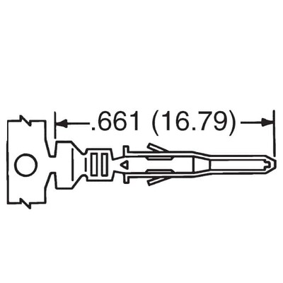 Pin Contact Tin 22-28 AWG Crimp Power - 2