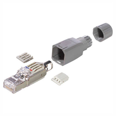 Plug Modular Connector 8p8c (RJ45, Ethernet) Position Unshielded Cat5e IDC - 1