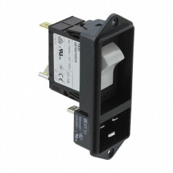 Power Entry Connector Receptacle, Male Blades - Module IEC 320-C20 Panel Mount, Flange - 1