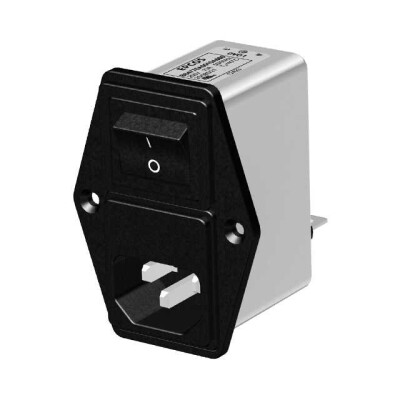 Power Entry Connector Receptacle, Male Blades - Module IEC 320-C14 Panel Mount, Flange - 1