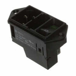 Power Entry Connector Receptacle, Male Blades - Module IEC 320-C14 Panel Mount, Flange - 1