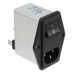 Power Entry Connector Receptacle, Male Blades - Module IEC 320-C14 Panel Mount, Flange - 1