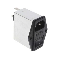 Power Entry Connector Receptacle, Male Blades - Module IEC 320-C14 Panel Mount, Flange - 1