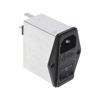 Power Entry Connector Receptacle, Male Blades - Module IEC 320-C14 Panel Mount, Flange - 1