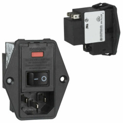 Power Entry Connector Receptacle, Male Blades - Module IEC 320-C14 Panel Mount, Flange - 2