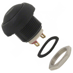 Pushbutton Switch SPST-NO Standard Panel Mount, Front - 1