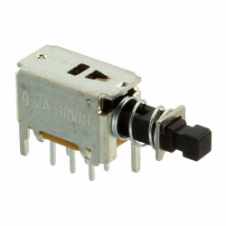 Pushbutton Switch DPDT Standard Through Hole, Right Angle - 1