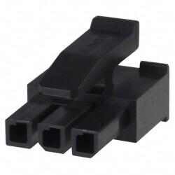 3 Rectangular Connectors - Housings Receptacle Black 0.118