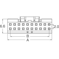 6 Rectangular Connectors - Housings Receptacle Black 0.079