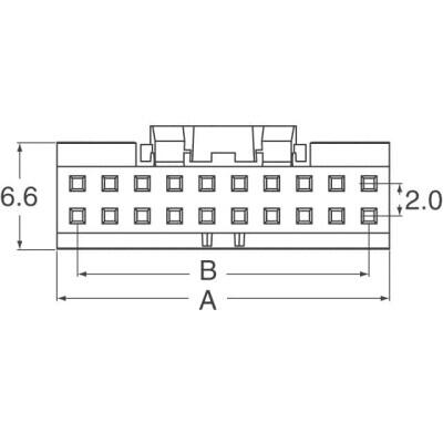 10 Rectangular Connectors - Housings Receptacle Black 0.079