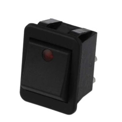 Rocker Switch DPST 20A (DC) 250 V Panel Mount, Snap-In - 1