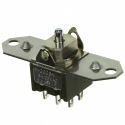 Rocker Switch DPDT 6A (AC), 3A (DC) 125 V Panel Mount, Flange - 1