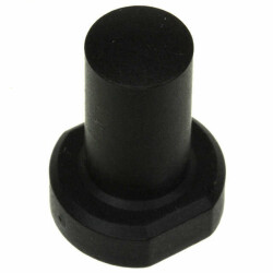 Round Tactile Switch Cap Black Snap Fit - 1