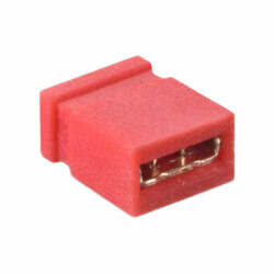 2 (1 x 2) Position Shunt Connector Red Closed Top 0.050