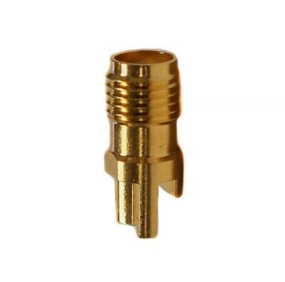 SMA Connector Jack, Female Socket 50Ohm Board Edge, End Launch; Panel Mount, Right Angle Solder - 1