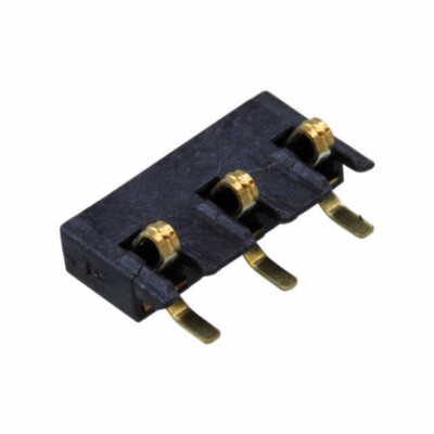 3 Position Spring Battery Contact Connector Surface Mount - 1