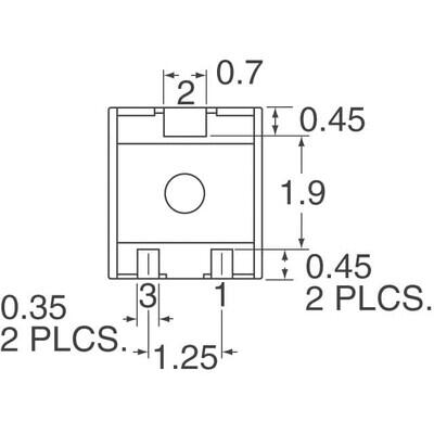 10 Ohms 0.1W, 1/10W J Lead Surface Mount Trimmer Potentiometer Cermet 1.0 Turn Top Adjustment - 2