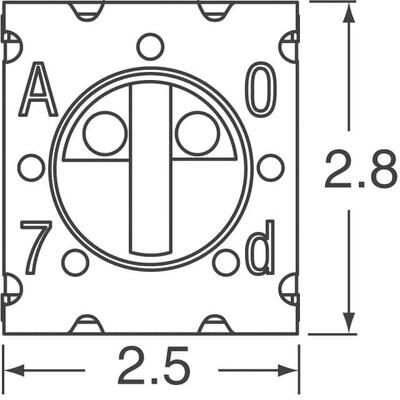 10 Ohms 0.1W, 1/10W J Lead Surface Mount Trimmer Potentiometer Cermet 1.0 Turn Top Adjustment - 3