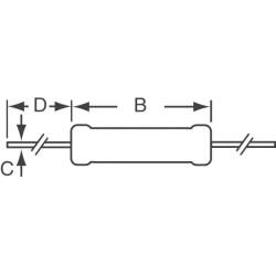 560 Ohms ±1% 7W Through Hole Resistor Axial Moisture Resistant Wirewound - 2