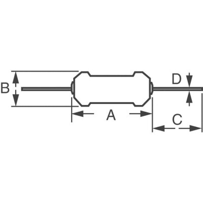 10 kOhms ±5% 0.125W, 1/8W Through Hole Resistor Axial Flame Retardant Coating, Safety Carbon Film - 3