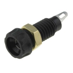 Tip Jack Connector Standard Tip Solder Eyelet(s) Black - 1