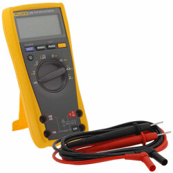 Auto True RMS Handheld Digital (DMM) Multimeter 3.75 Digit LCD, Bar Graph Display Voltage, Current, Resistance, Capacitance, Temperature, Frequency Continuity, Diode Test Function Features Backlight, Hold, Min/Max/Ave, Sleep - 1