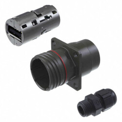 USB-A (USB TYPE-A) USB 2.0 Receptacle Connector 4 Position Panel Mount - 1