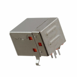 USB-B (USB TYPE-B) USB 2.0 Receptacle Connector 4 Position Through Hole, Right Angle - 1