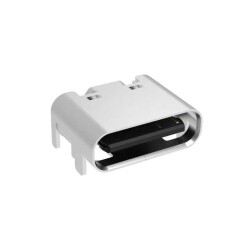 USB-C (USB TYPE-C) USB 2.0 Receptacle Connector 24 (16+8 Dummy) Position Surface Mount, Right Angle; Through Hole - 1