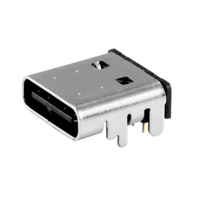 USB-C (USB TYPE-C) Receptacle Connector 24 (8+16 Dummy) Position Surface Mount, Right Angle; Through Hole - 1